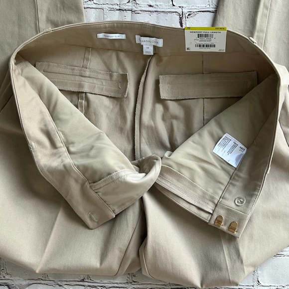 NWT Charter Club Womens Slim Leg Newport Sedona Dust Full Length Pants Size 14 - Picture 10 of 11